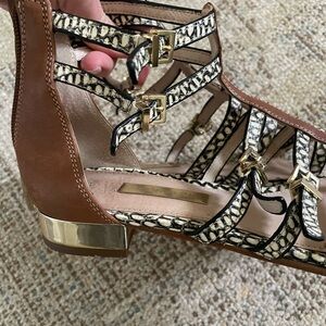 Louise et Cie Brown and Black Gladiator Sandals